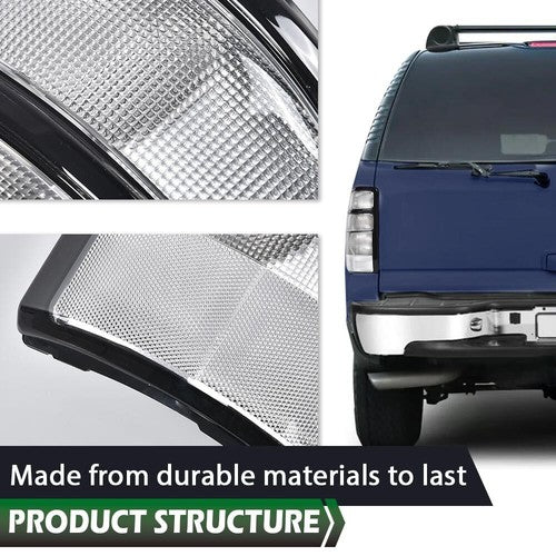 Solid Spare Fit For 04-06 Chevrolet Suburban Tahoe GMC Yukon Tail Lights Brake Lamps Clear