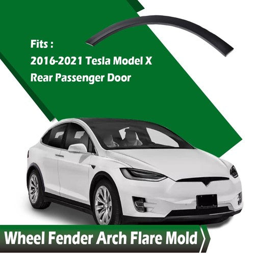 Solid Spare Fit For 2016-2021 Tesla Model X Rear Right Fender Flare Wheel Well Arch Molding