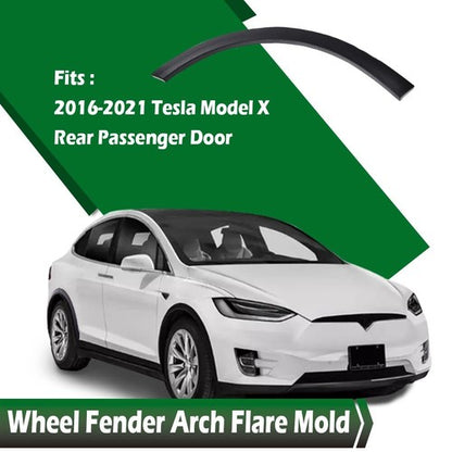 Solid Spare Fit For 2016-2021 Tesla Model X Rear Right Fender Flare Wheel Well Arch Molding