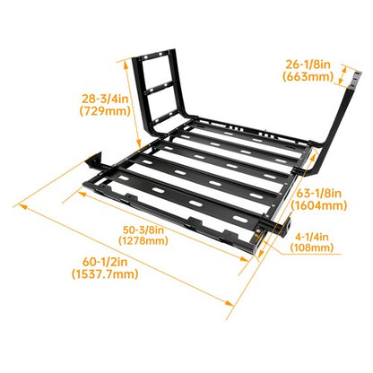 Solid Spare For Jeep Wrangler JK 07-18 Roof Rack Luggage Carrier Cargo 2 Side Ladders 330LB