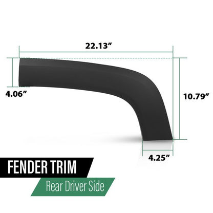 Solid Spare Fit For 2015-2023 Jeep Renegade Textured Fender Trim Rear Driver Side CH1790104