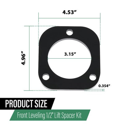Solid Spare 0.5" Front Leveling Lift Spacers Fit For 2011-2022 Jeep Grand Cherokee WK2