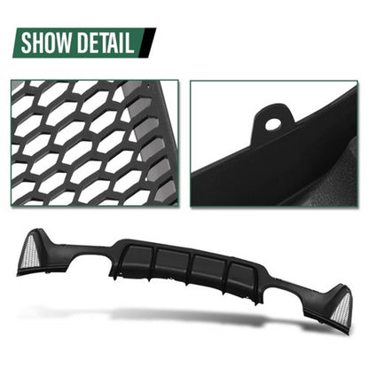 Solid Spare Rear Bumper Diffuser Quad Exhaust Fit For 14-20 BMW F32 F33 F36 4 Series M Sport