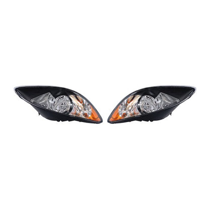 Solid Spare International ProStar Black Housing Projector Headlights Pairs For 2008-2016