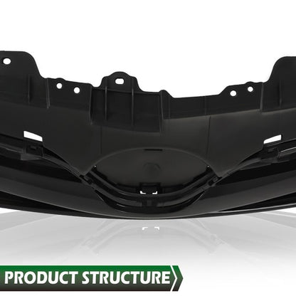 Solid Spare Fit For 2011-2013 Toyota Corolla Front Bumper Upper Grille Grill Black TO1200340