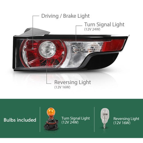 Solid Spare Tail Light Fit For 11-15 Land Rover Range Rover Evoque Rear Brake Lamp Right