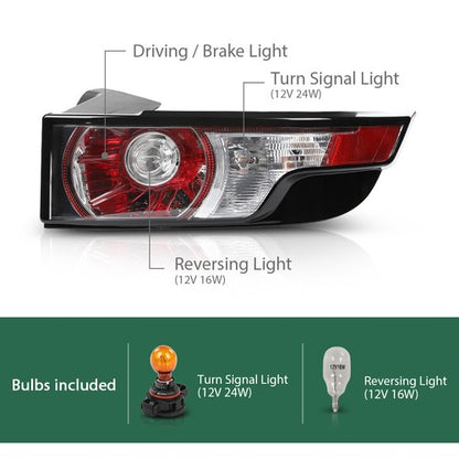 Solid Spare Tail Light Fit For 11-15 Land Rover Range Rover Evoque Rear Brake Lamp Right