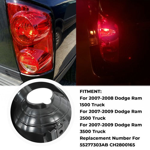 Solid Spare Tail Light For 2007-2008 Dodge Ram 1500 & 2007-2009 Ram 2500/3500 Passenger Side