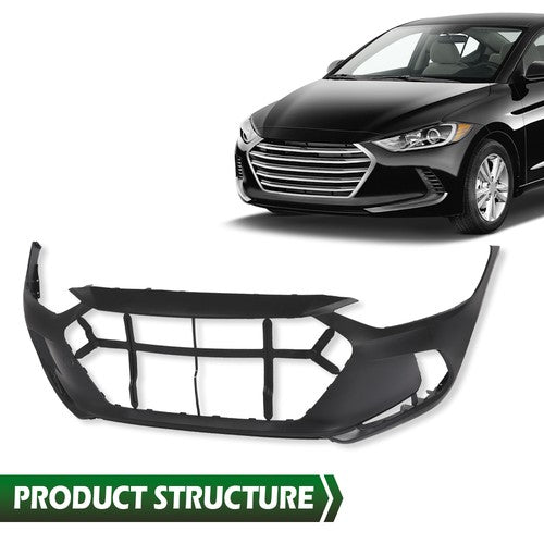 Solid Spare Front Bumper Cover Fit For 2017 2018 Hyundai Elantra 86510F3000 HY1000215
