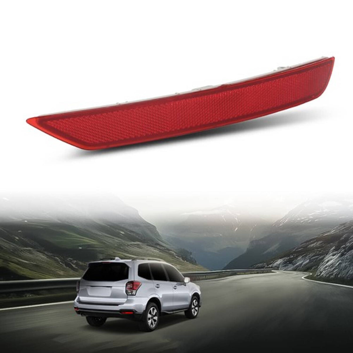 Solid Spare Fit For 2009-2018 Subaru Forester Rear Bumper Reflector Light Right Side Red