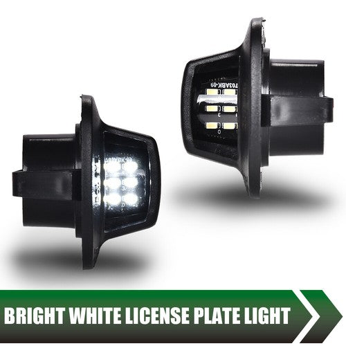 Solid Spare Fit For 97-11 Dodge Dakota Pickup Full LED Rear License Plate Lights Lamp
