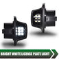 Solid Spare Fit For 97-11 Dodge Dakota Pickup Full LED Rear License Plate Lights Lamp