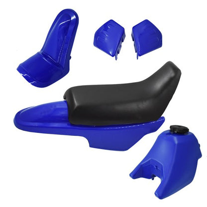Solid Spare NEW Plastic Fender Body Cover Seat Gas Tank Kit Fit For Yamaha PW50 PY50 Blue