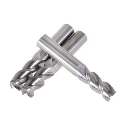 Solid Spare 1/2" 3 Flute Carbide End Mill for Aluminum x 1-1/4" Cutting Length 3PCS