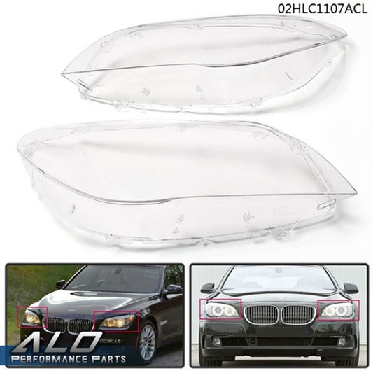 Solid Spare Fit For BMW 7 Series F01/F02 Right & Left Headlight Headlamp Replacement Lens