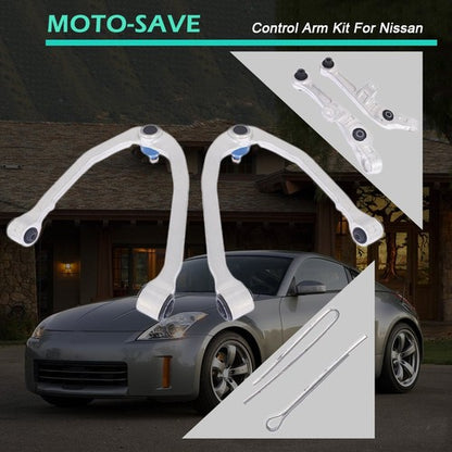 Solid Spare For Nissan 350Z Coupe RWD 2003-2009 Lower Control Arm Front Suspension Kit 6Pcs