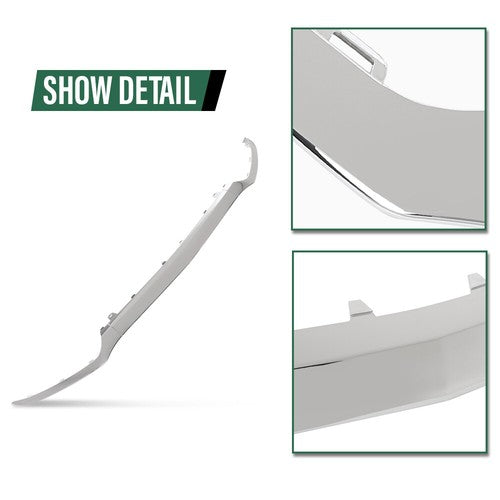 Solid Spare 3PCS For Mercedes Benz W205 2015-2018 Chrome Front Bumper Lower Lip Molding Trim