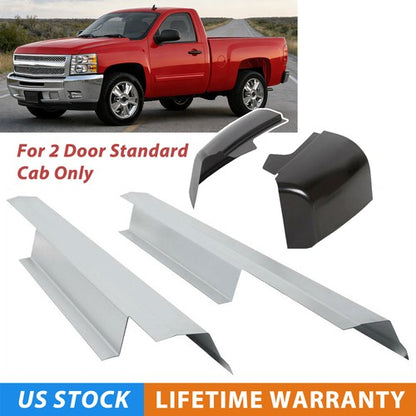 Solid Spare Rocker Panel &Cab Corner For 07-13 Chevy Silverado Standard /Regular Cab 2 Door