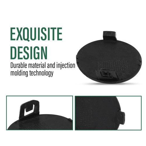 Solid Spare Fit For 2017-2021 Jeep Compass Front Bumper Tow Hook Eye Cover Cap 5SY62TZZAB