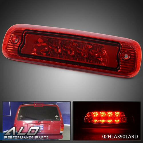 Solid Spare Fit For 97-01 Jeep Cherokee LED 3rd Third Brake Tail Light Cargo Lamp Red