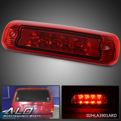 Solid Spare Fit For 97-01 Jeep Cherokee LED 3rd Third Brake Tail Light Cargo Lamp Red