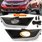 For 2017 2018 2019 Honda CR-V CRV Front Fog Lights Lamps w/Bulbs+Switch+Wiring