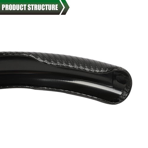 Solid Spare 2x Carbon Fiber Look Car Steering Wheel Booster Cover Non-Slip Accessories Black