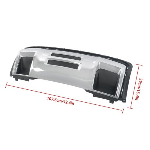 Solid Spare New For GMC Canyon 2015-2018 19 20 Sliver + Black Front Bumper Skid Plate Chrome