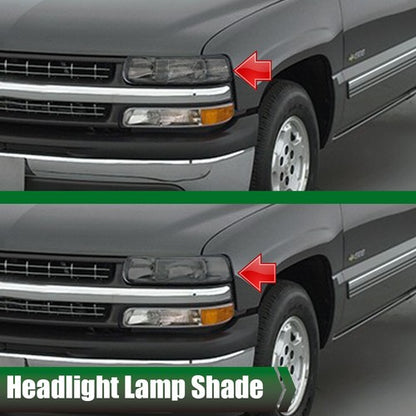 Solid Spare Fit For 1999-2002 Chevy Silverado 1500 2500 3500 Headlight Lens Cover Pair