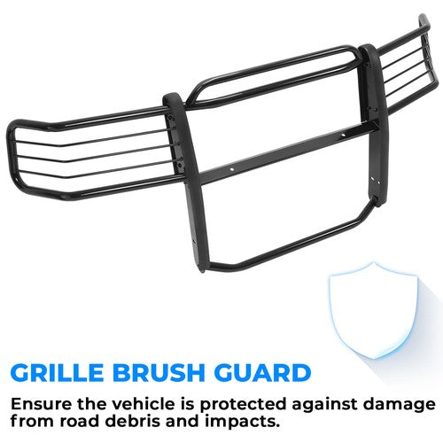 Solid Spare Bumper Grill Brush Guard For 07-13 Chevy Silverado 1500 New Body Style