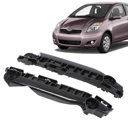 Solid Spare Fit For 07-11 Toyota Yaris Hatchback Front Bumper Bracket Right & Left