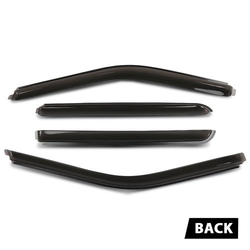 Solid Spare Fit For 15-24 Ford F150 SuperCrew Window Visor In Channel Rain Guards Vent Shade