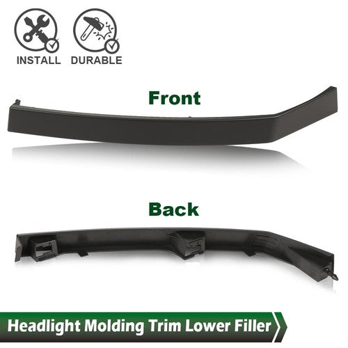 Solid Spare 2* Headlight Molding Trim Lower Filler Fit For Nissan 2004-15 Titan Armada QX56