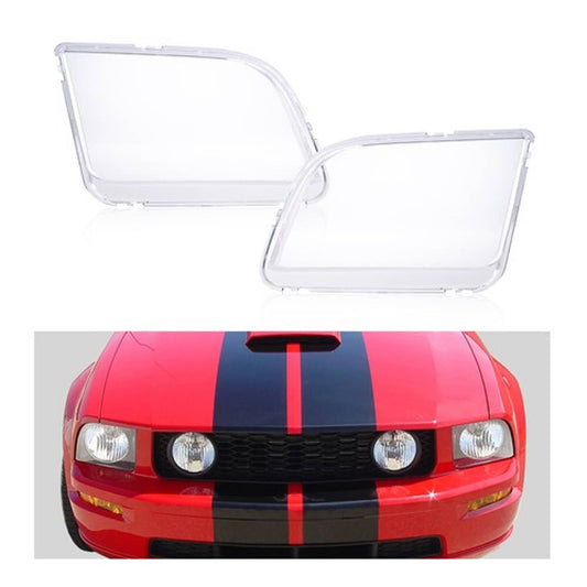Solid Spare Fit For 05-09 Ford Mustang Clear Headlight Headlamp Replacement Lens Left+Right