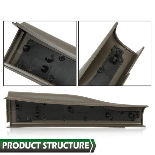 Solid Spare Fit For 2010-2016 Ford F250 F350 Flex Step Tailgate Molding Trim Cap Brown