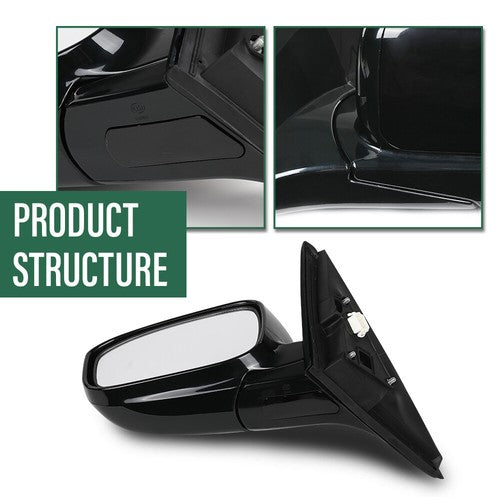 Solid Spare Fit For 03-07 Honda Accord Manual Folding Power Mirror Left Driver Side