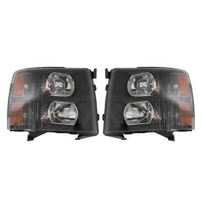 Solid Spare Headlights For Chevy Silverado 2007-2013 2014 Headlamps Halogen Left&Right Side