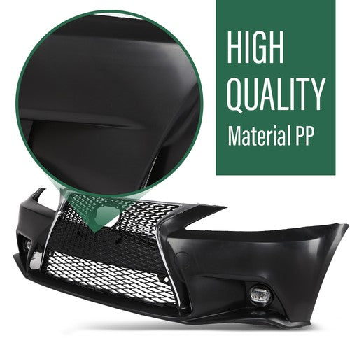 Solid Spare Front Bumper Conversion F-Sport Fit For 2006-2013 Lexus IS250 IS350 C 2IS to 3IS