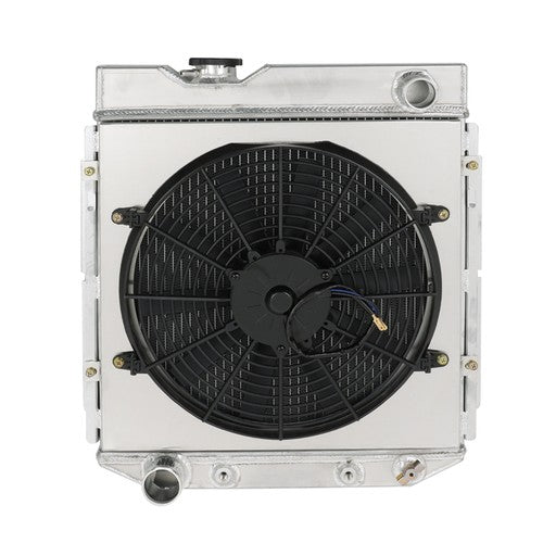 Solid Spare For 61-65 Econoline Comet Mercury Comet 3 Row Radiator+Shroud+Electric Fan+Relay