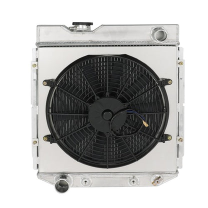 Solid Spare For 61-65 Econoline Comet Mercury Comet 3 Row Radiator+Shroud+Electric Fan+Relay