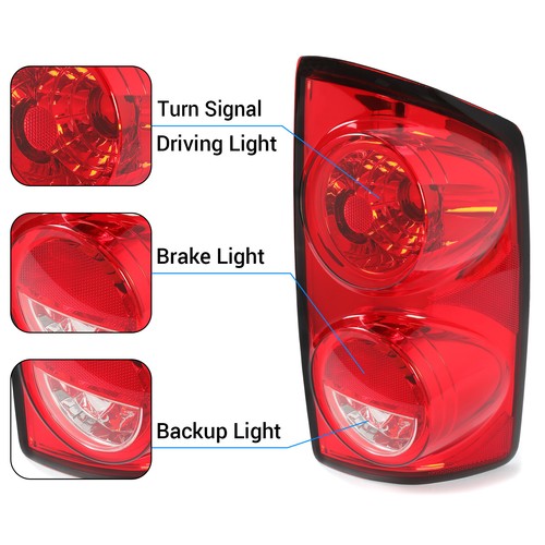 Solid Spare Tail Light For 2007-2008 Dodge Ram 1500 & 2007-2009 Ram 2500/3500 Passenger Side