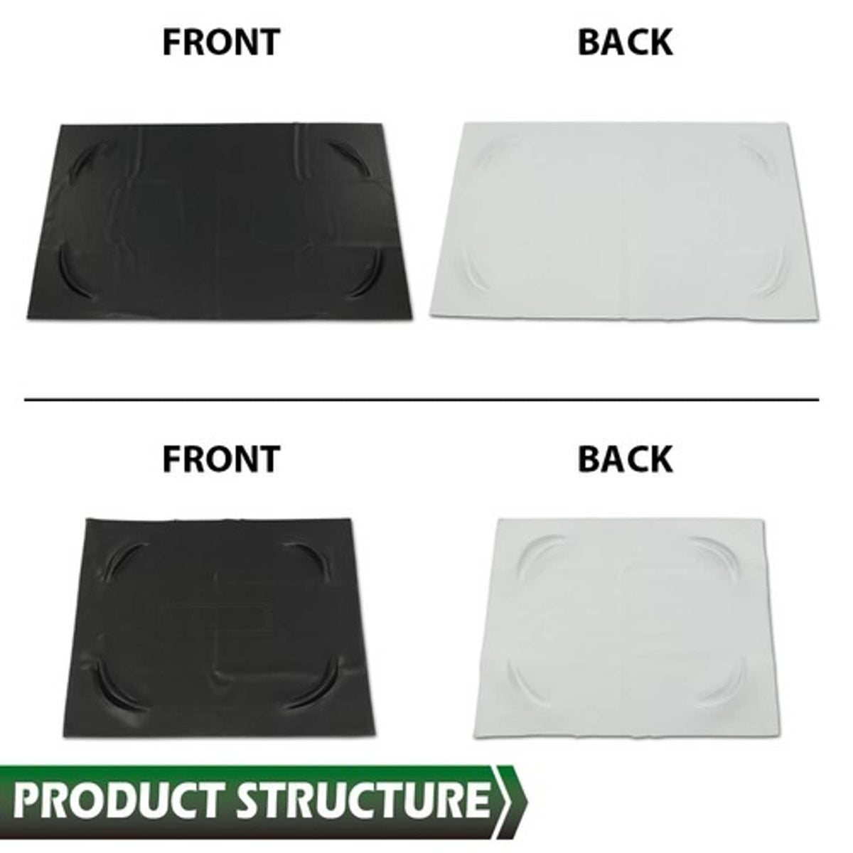 Solid Spare Fit For 1982-2000 PRE-2000 DS Golf Cart Black Club Car Front PU Seat Covers 3Pcs
