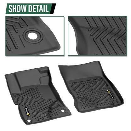 Solid Spare Fit For 2012-2015 Honda Civic Sedan All Weather TPE Floor Mats Protection Liners
