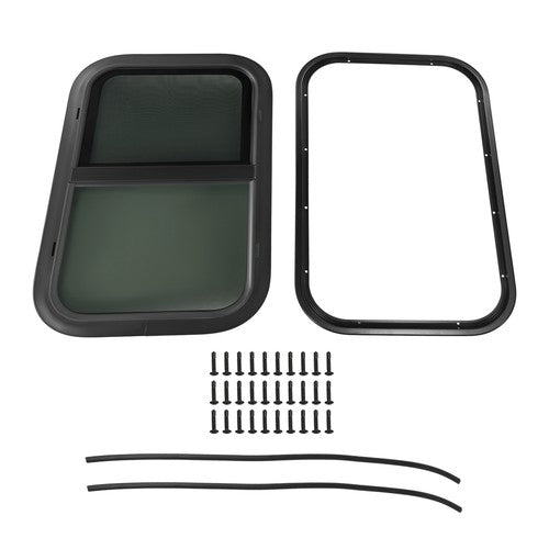 Solid Spare 2PK Universal 16" x 25" Horizontal RV Window Tinted Glass Sliding For RV Camper