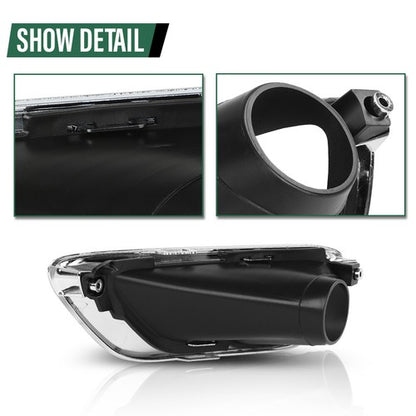Solid Spare Front Bumper Fog Light Bezel Lamp Trim Fit For 2016-2020 Jeep Grand Cherokee