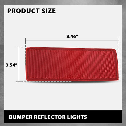Solid Spare Rear Bumper Reflector Light Fit For 10-12 Mercedes Benz GLK250 GLK350 Left+Right