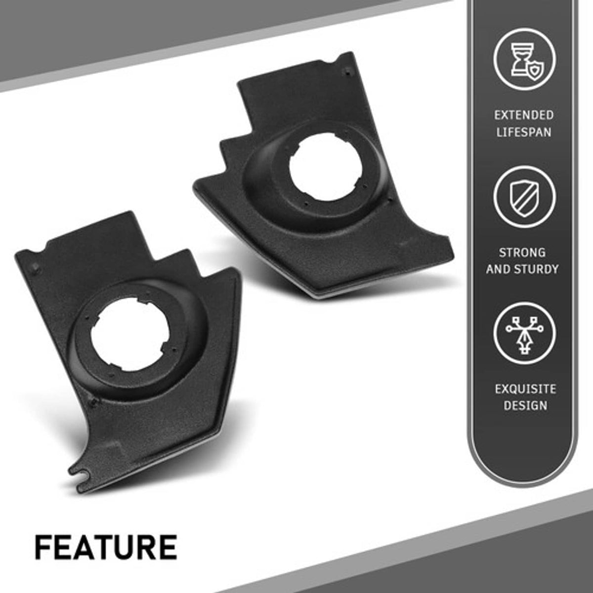 Solid Spare NEW Fit For 1963-66 Dart /1964-66 Barracuda Molded Kick Panels With Speaker Pods