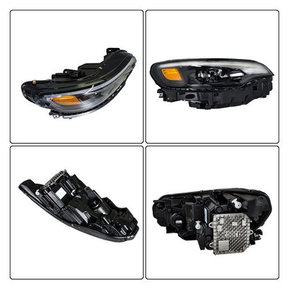 Solid Spare For Jeep Cheroke 2019-2022 Headlight Right/Passenger Side Single Clear Lens LED