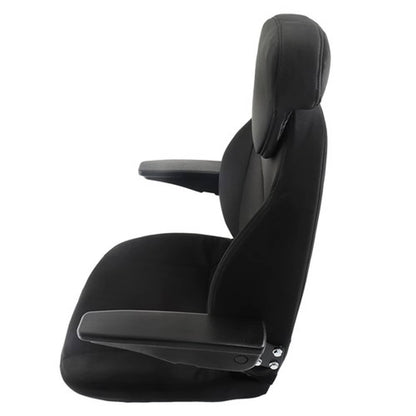 Solid Spare Fit For New Holland Loader/Backhoe Seat Assy - Fits Various Models - Black Cloth