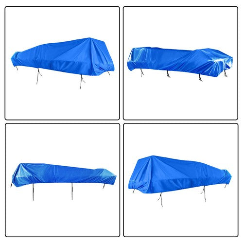 Solid Spare Blue 21 - 24 FT Waterproof Heavy Duty Fabric Trailerable Pontoon Boat Cover